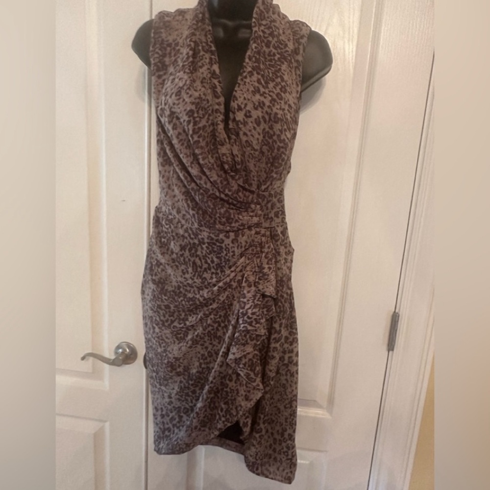 All Saints Leopard Print Sleeveless Dress